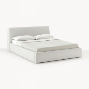 Upholstered bed with Cloud container