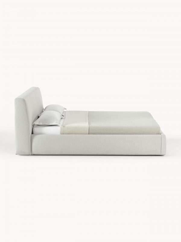 Upholstered bed with Cloud container