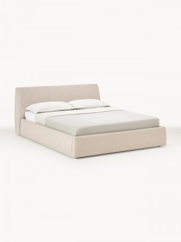 Upholstered bed with Cloud container