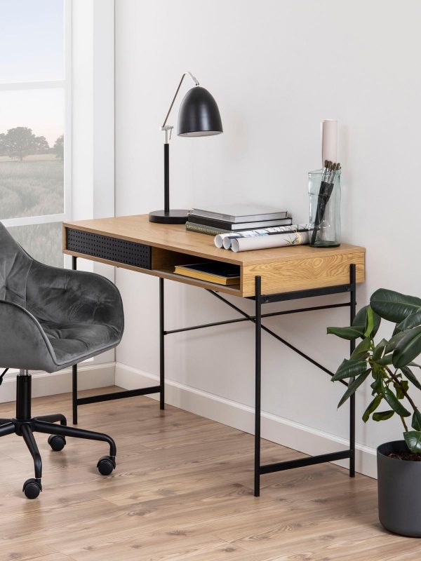 Angus Desk with Storage Compartment