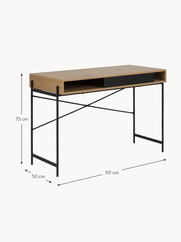 Angus Desk with Storage Compartment