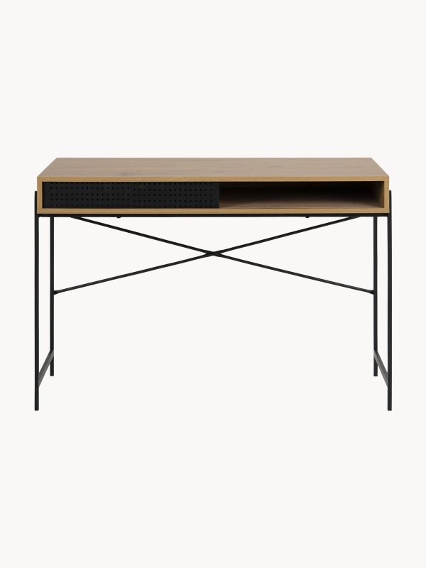 Angus Desk with Storage Compartment